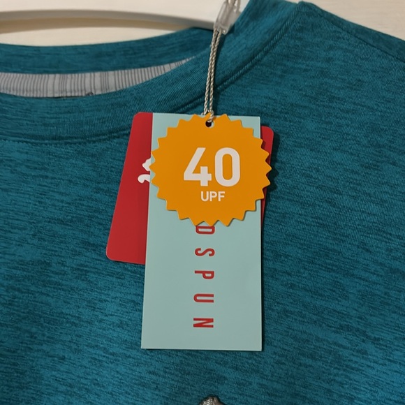 Men’s large Puma cloudspun heather crewneck in turquoise. - Picture 2 of 3